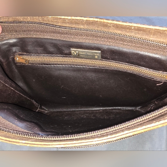 Mario Valentino Brown Patterned Clutch Bag - Picture 7 of 8